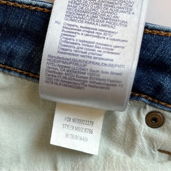 NYDJ Lift Tuck Technology Mid Rise Medium Wash Ankle Skinny Jeans 4 Slimming - Picture 9 of 9